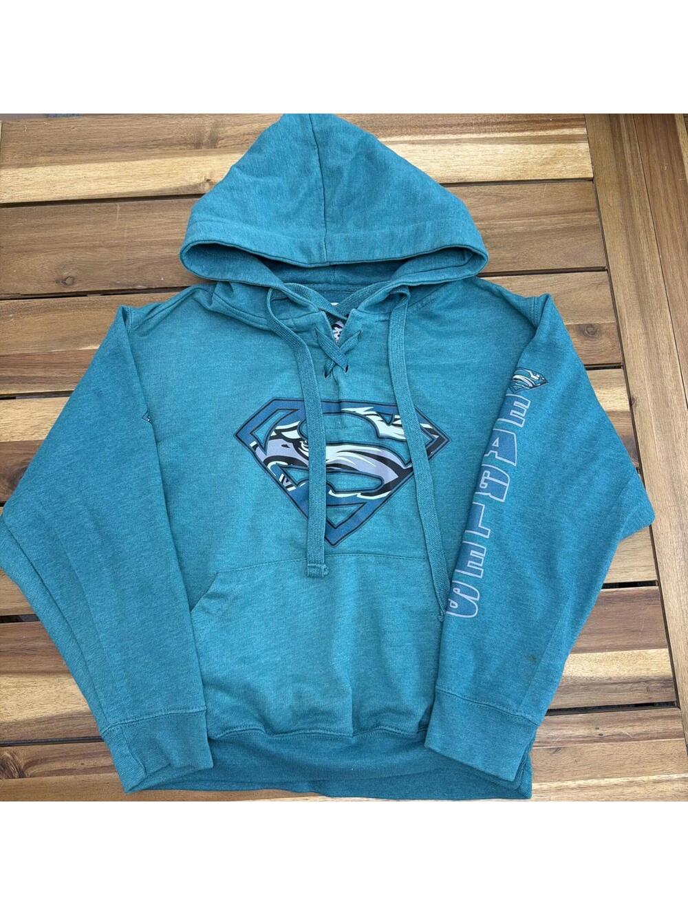 Philadelphia Eagles Superman Hoodie Size Small
